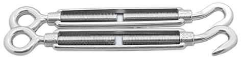2 pezzi 304 tenditore a gancio e occhiello in acciaio inossidabile for impieghi gravosi M4 M5 M6 M8 M10 M12 M14 M16 M18 M20 tenditore(M12)