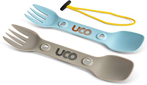 UCO Utility Spork Camping Spoon-Fork-Knife Utensil, 2 Pack