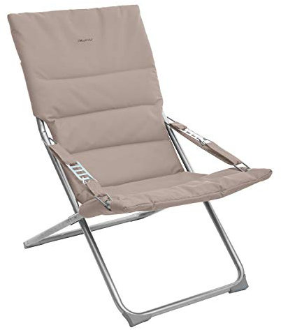 Hespéride Milos Gartenliege, zusammenklappbar, 3 Positionen, Taupe