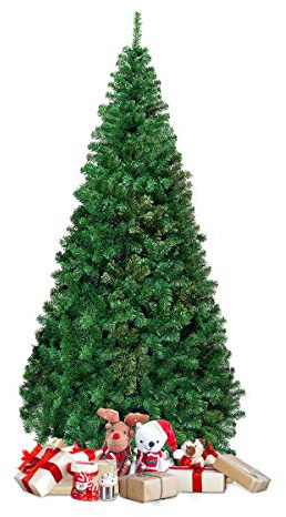 DREAMADE 210cm Weihnachtsbaum Tannenbaum, Künstlicher Christbaum, Kunstbaum Weihnachten Dekobaum, Weihnachtsbaum mit Metallständer (210 cm)