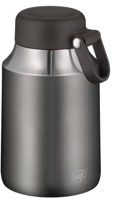 alfi CITY FOOD MUG 470ml, cool grey, Edelstahl-Thermobehälter für Essen, Isolierbehälter für Suppen, Salat, Müsli to go, hält 7 Stunden warm, 14 Stunden kalt, spülmaschinenfest, BPA-frei