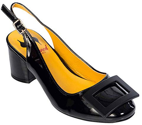 Banned Zapatos de tacón retro - Arcadia Negro, Negro , 37 EU