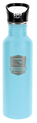 BRISA VW Collection - T1 Bulli Bus Edelstahl Trinkflasche Doppelwandig | Volkswagen Tumbler Reisebecher Thermobecher Isoliertrinkflasche, Camping Geschenk Rostfrei Pulverbeschichtet, 750 ml, Türkis