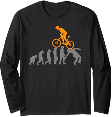 Evolution MTB Mountain Bike Accessories Bicycle Bike Funny Fun Long Sleeve T-Shirt