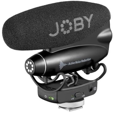 JOBY Wavo PRO Professionelles Richtmikrofon zur Kameramontage, Stabmikrofon mit Eingebauter ANR und mit Rycote-Dämpfungshalterung, Dynamische Mikrofone, Professionelles Mikrofon, Mikrofon Kamera