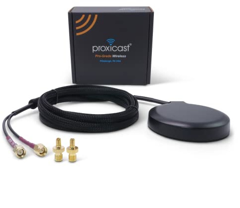 Proxicast Ultra Low Profile MIMO 4G / 5G Omni-Directional Magnetic/Adhesive Mount Antenna for Verizon, AT&T, T-Mobile Modems & Routers with SMA or TS9 External Antenna Jacks (ANT-122-M19)