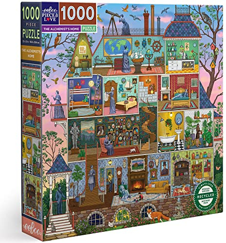 eeBoo - Garden Puzzle für Erwachsene, 1000 Teile – Das Haus des Alchemisten, PZTAST