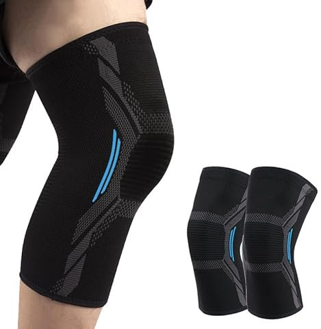 belltop x2 genouillères ménisque et ligament unisexe. Genouillères de travail avec bande antidérapante. Compressives et respirantes (genouillères volley-ball et tennis). Réduit les blessures (L)