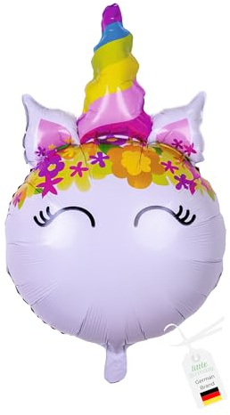 LITTLE BIRTHDAY XL Einhorn Folienballon, Buntes Einhorn, 85 cm | Unicorn, Helium Gas Balloon, Geburtstag, Kindergeburtstag