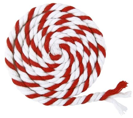 STOBOK farbige Schnur partydekoration Party Decoration Geschenk verpacken red White Rot-weiß zurückgewonnen Abs farbiges Seil Baumwollkordel Baumwollfaden Baumwollseil verdrehtes Seil