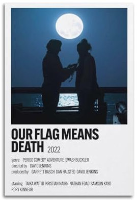 Our Flag Means Death Movie Canvas Poster Room Decor Aesthetic Poster Artistic Poster for Bedroom Living Room Walls 12x18inch(30x45cm) Unframe-Style