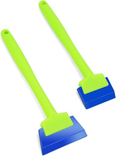 Ewrap Professional Vehicle Tinting Squeegee for Quarter Windows, Side Mirror Squeegee with 16cm Long Handle & Rubber Blade, 2 Pack