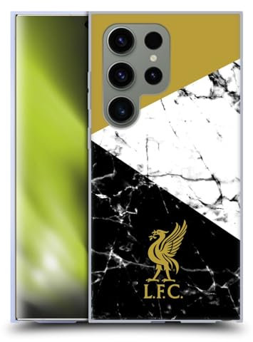 Head Case Designs Offizielle Liverpool Football Club Liver Bird Gold Marmor Soft Gel Handyhülle Hülle kompatibel mit Samsung Galaxy S24 Ultra 5G