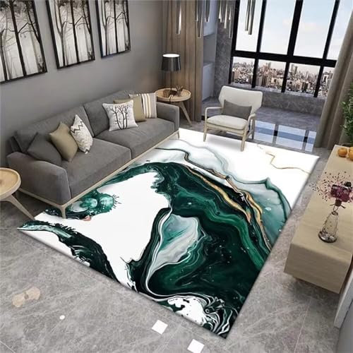 RUGMRZ Teppich Jugendzimmer Mädchen Flickenteppich Waschbar Grüner kreativer Freizeitsofa-Teppich rechteckige Wohnaccessoires Werden Nicht allergisch Sein Tische Wohnzimmer 180X280CM