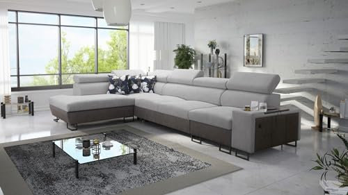 Ecksofa Melani XI Maxi 360x220cm- Schlaffunktion - Bettkasten - L-Form - Couch - Eckcouch - Schlafsofa - Wohnlandschaft - Sofa - Polstersofa - Couch - Freya210.20+ KunstlederTauro8207 - Links - 26