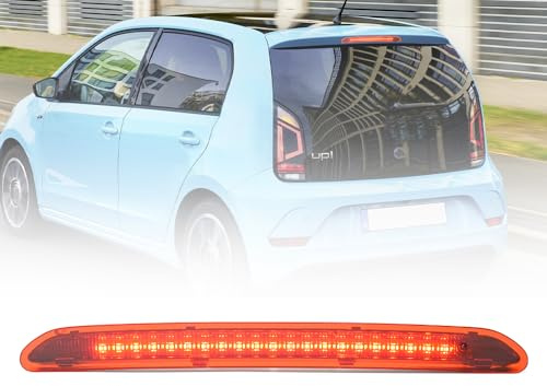 NSLUMO LED-Bremslicht mit roter Linse für V.W up! e-up!, für Skod.a Fabia III Citigo Mii, hoch montierte Bremsleuchte hinten in der Mitte, zusätzliches drittes Bremslicht 1 Stück