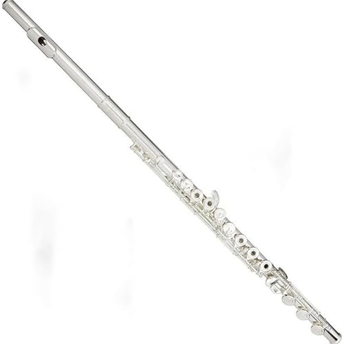 Schülerflöte Flöte Versilbert 17 Tasten Flöte Mit Offenem Loch Musikinstrument Standard-Timbre Erwachsenenflöte