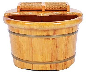 DDKYHU Foot Tub, Foot Basin Tub Bucket, Massage, Spa, Sauna, Soak,Foot Bath Wooden Bucket Foot Spa Household Wash Basin Present