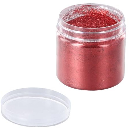 Rot Glitzerpulver, Schimmernder Glitzerpuder, Glitzer-Pulver zum Basteln, Red Glitter Fine, 0.2mm Fine Glitzerpulver, Basteln Glitzerpuder, 100 g/3,53 oz Feiner Rotglitzer für Haare Face Eye Nail