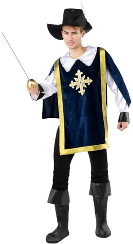 Funidelia | Musketeer Kostüm für Herren Musketiere, Schwertkämpfer - Kostüm für Erwachsene & Verkleidung für Partys, Karneval & Halloween - Braun