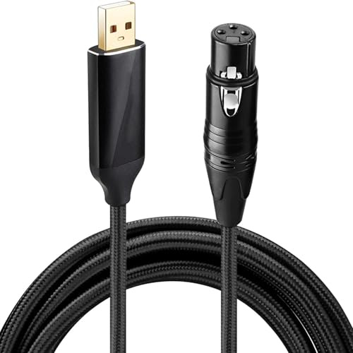 Qsvbeeqj Cavo Adattatore per Microfono USB a 3 Pin per Tastiere per Chitarra Elettrica E Cavo per Interfacce Uditive per Computer Cavo Adattatore per Microfono USB per Karaoke