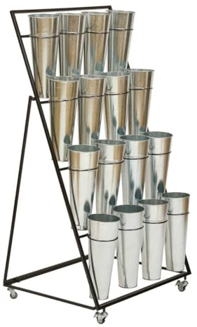 Atmosphera - Présentoir pour 16 Fleurs meika en Acier h149cm Argent