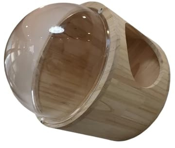 cat Tree, Wandmontiertes Katzenhaus aus Holz, Bettturm, Raumkapsel-Klettergerüst, Kätzchenspielzeug, Leiter, Kratzmöbel,for Kittens(40cm Diameter Round)