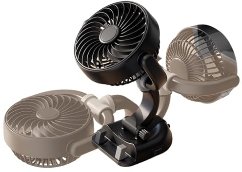Genérico Ventilador USB de coche | 160° Rotación Alimentado Por USB,Ventilador Personal de Escritorio - para conductores viajeros SUVs camionetas autocaravanas oficina dormitorio viajes camping