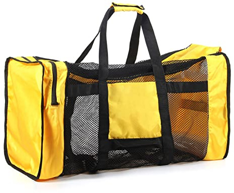 Generico Borsa da equipaggiamento rete a grande capacità per immersioni subacquee snorkeling nuoto spiaggia e attrezzature sportive