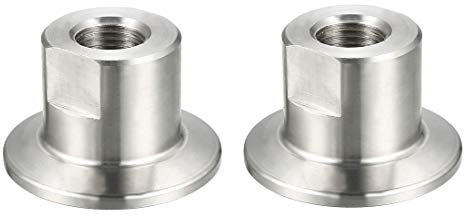 sourcing map 2 Stk. Innengewinde 1/4 NPT Rohr Zubehör zu dreieck Klammer OD 40mm Zwinge