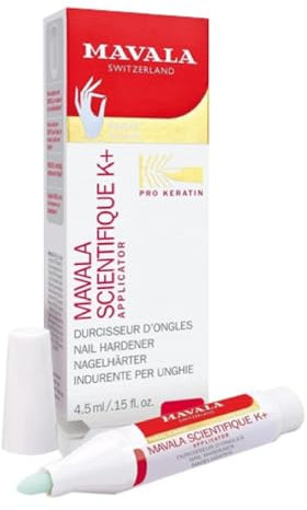 Mavala - Stylo Durcisseur d'Ongles Pro Kératine Mavala Scientifique K+ avec Applicateur - Durcit la Plaque Cornée - Empêche le Dédoublement de l’Ongle - 4,5ml