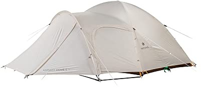 Snow Peak Amenity Dome 2 Person Tent, Comfortable, Outdoor Adventure, Camping, Three Seasons, Outer Vestibule, Removeable Rainfly, Ivory, Small