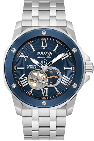 Bulova Automatik Herren Analog Armbanduhr Marine Star