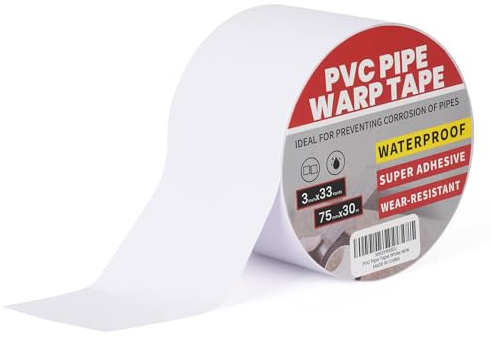 TAPEBEAR Ruban Adhésif En PVC Blanc Contre La Corrosion, Imperméable