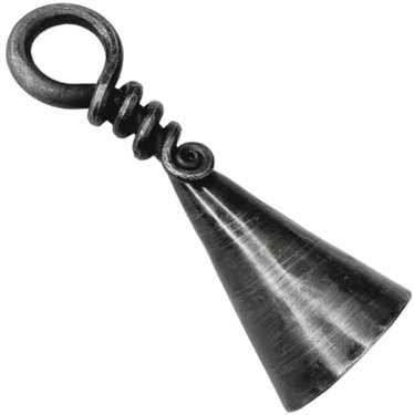 Living Ideas Handgeschmiedeter Kerzenlöscher aus gedrehtem Metall – Schmiedeeisen handgefertigter Kerzenlöscher für Büro und Zuhause – klassischer Look, antikes Finish