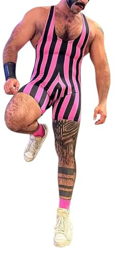 Bauzuoyo Sportlich Schwimmanzug Herren Jumpsuits Einteilige ärmellose Active Wrestling Trikot Gewichtheben Lightweight Wrestling Singuletts Athletic Supporters Slim Fit Sport Bodysuit