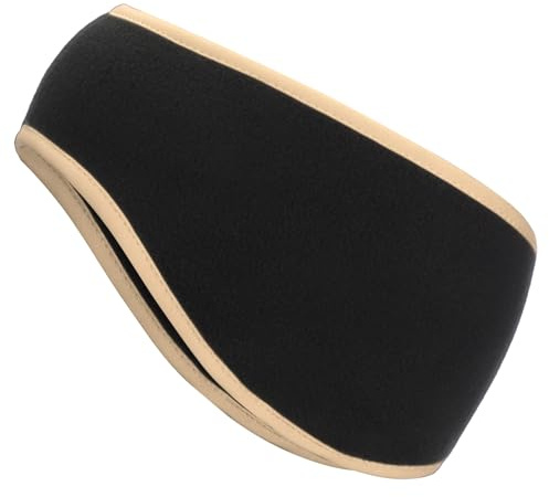 PATIKIL Öronvärmare pannband, öronvärmare vinter stretchig löpning svettband utomhus nödvändig för löpning, Svart med kaki, 1 count (Pack of 1)