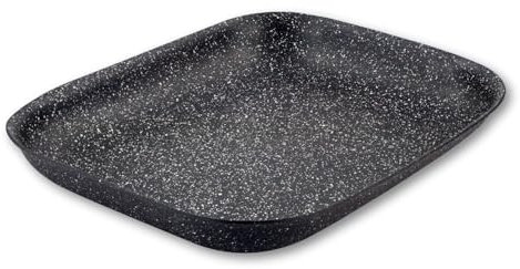 Scoville Xtra 36cm Roasting Tray, Non Stick Roasting Tray for Oven, NEVERSTICK Coated, Oven Safe Up To 260°C, Easy to Clean, Perfect for Vegetables & Meats, Dishwasher Safe, Toughened Aluminium, Black