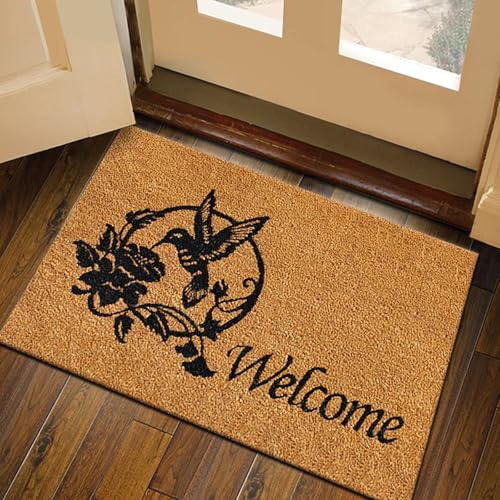 AHTCPO Tappeto D'Ingresso - Antiscivolo Cattura Sporco Lavabile Assorbente - per Patio Garage Giardino Cucina Porta Veranda(Brown 3,24 * 36 inch)