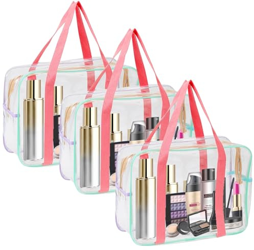 Sacchetto Portaoggetti per Giocattoli, 35 * 26 * 13cm Borsa Giochi Spiaggia, 3 Pezzi Organizer per Giocattoli Impermeabile in PVC, Beauty Case da Viaggio