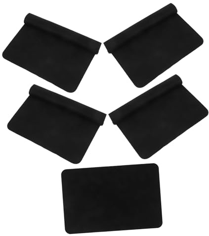Housoutil 5 Piezas Paño De Limpieza Tela De Limpieza De Registros El Secado Limpiar CD Climine De Tela De Polvo De Vinilo Tela De Reproductor De CD Negro