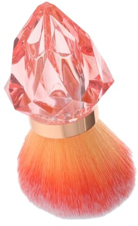 SHERCHPRY Nail Dust Brush Soft Bristles Multi Functional for Makeup and Nails Cleaning Fluffy Blush Brush Compact Handle for Travel