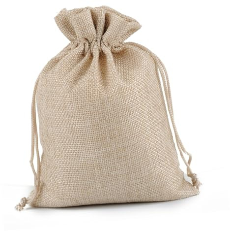 FONDOTIN Leinenbeutel Mit Kordelzug 13 x 18cm 12 Stück Atmungsaktive Aufbewahrungstasche Für Schmuck Und Süßigkeiten Nachhaltige Geschenkbeutel Für Weihnachten Und Party