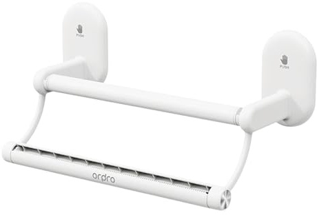 Ziyonix Porte Sopalin Mural, Porte-Rouleau de Papier Essuie-Tout à Ventouse, Facile à Découper et à Tirer d'une Seule Main Support Essuie Tout Sans Percage pour Cuisine Salle de Bain Salon(Blanc)