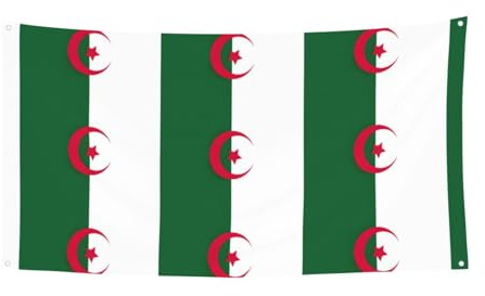 Drapeau de l'Algérie à suspendre pour voiture, bateau, jardin, fête, Noël, Halloween