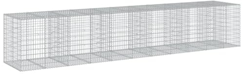 Versear Cesto Gabbione con Copertura 550x100x100 cm Ferro Zincato, Gabbioni Sassi, Gabbioni Metallici, Gabbione in Rete Metallica, Gabbioni Metallici per Pietre