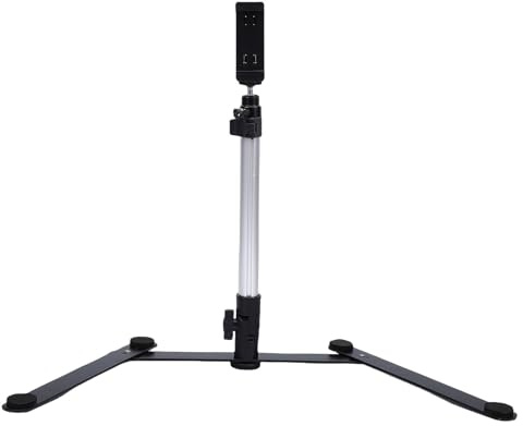 ASHATA Projector Overhead Tripod, 360 Deg Rotation Projector Stand Clip with Remote Desk Webcam Mount Stand for Baking Online Teaching Live Streaming