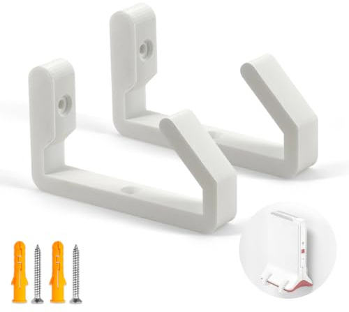 Väggfäste för Fritz 6000 3000 repeater – vägghållare för Fritz Repeater 6000 3000, routerhållare för WLAN-förstärkare, router, eluttag med skruvar, enkel installation, 2 stycken