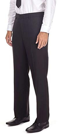 Pantalon d'école pour garçon à taille réglable Noir anthracite Gris Pour 2 3 4 5 6 7 8 9 10 11 12 13 14 15 16 - Noir - 13-14 Years