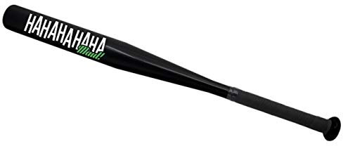 Spaß Kostet Baseballschläger schwarz Hahahahaha Maul Aluminium 65 cm lang Sportgerät